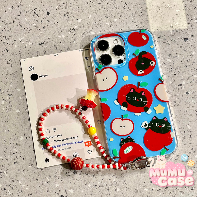 เคสไอโฟน 13 น่ารักตลกแมวแดงดาวโบว์สีฟ้าอ่อนนุ่ม สำหรับ IPhone 16 13 Pro Max 16 15 14 Plus 12 16 11 Pro 15 14 11 Pro Max