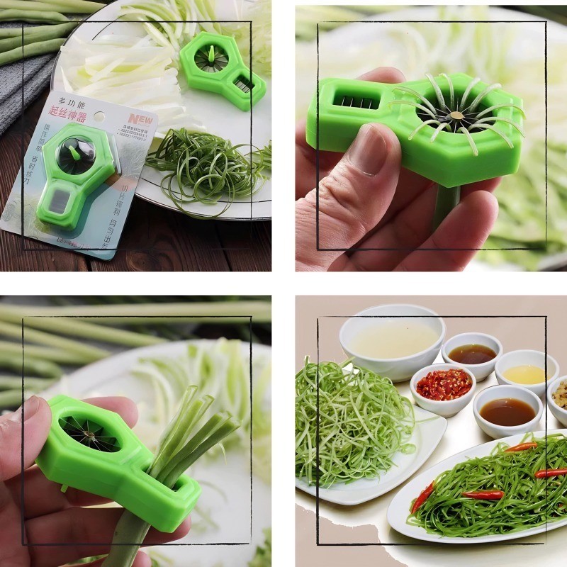 【พร้อมสต็อก|ส่งจากกทม】 ที่กรีดผักบุ้ง มีดซอยผักบุ้ง มีดปอกผักบุ้ง ทำผักบุ้งฝอยหั่นผัก ต้นหอม ดอกพลัม ✔️ ใช้ง่าย - รูปที่ 2