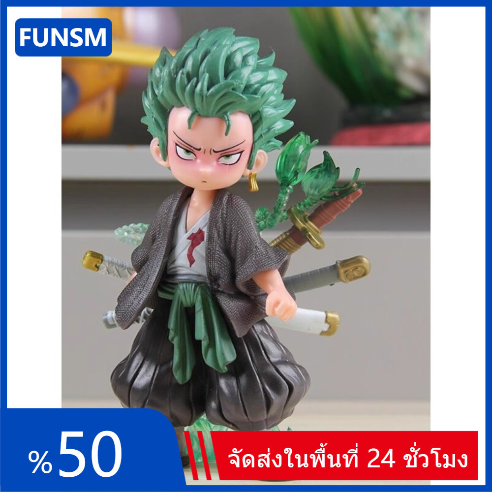 One Piece Zoro Kimono Action Figure อะนิเมะ Roronoa Zoro Q Wano Asura Zoro รูป COD สต็อกคอสเพลย์ Act