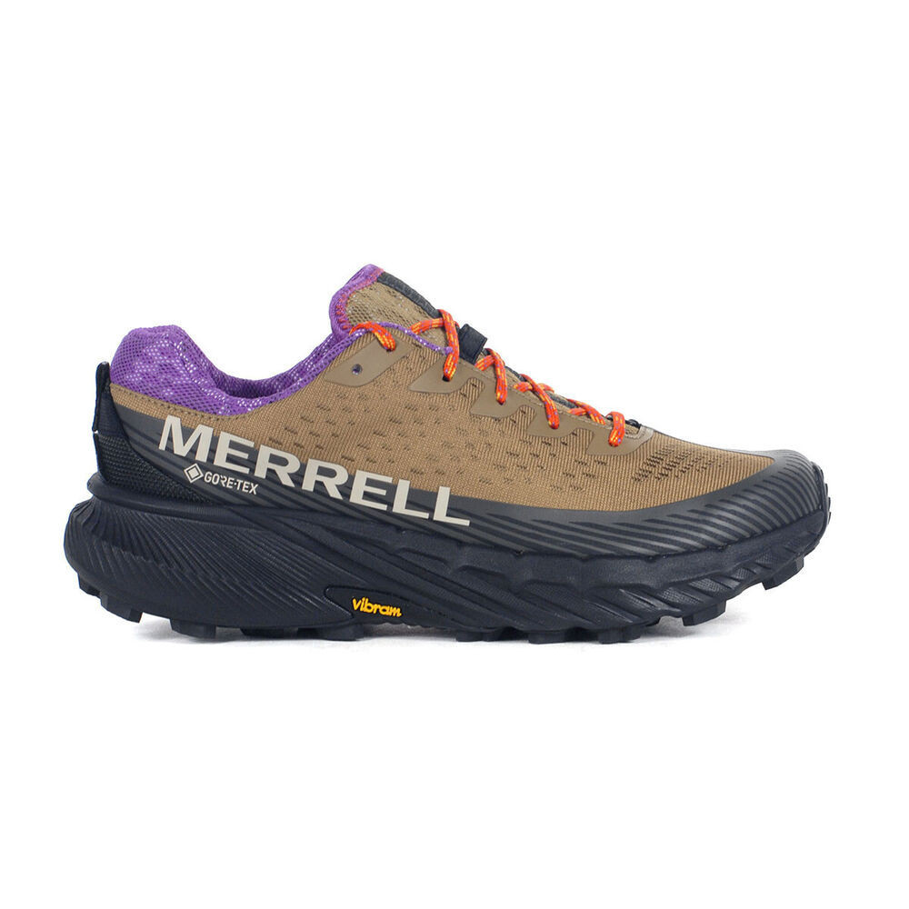 Merrell Agility Peak 5 Gore-tex รองเท้าวิ่งเทรล สีโคโยเต/ดิวเบอร์รี่ สำหรับผู้ชาย