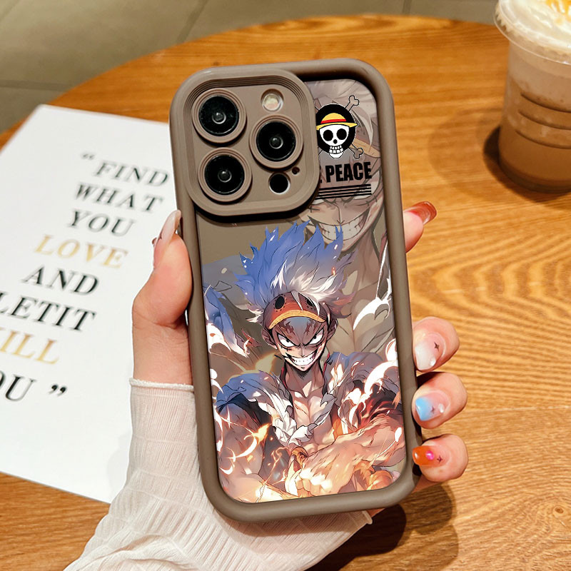 แฟชั่นหมวกฟางLuffyสําหรับVIVO V2043 V2032V2028 2029 V2026 V30 Y20 V2111 V23E V1901A V2038 V2042 V2033 V2048 V2102A S1 PRO Y7S Angel Eyeฝาครอบนุ่ม