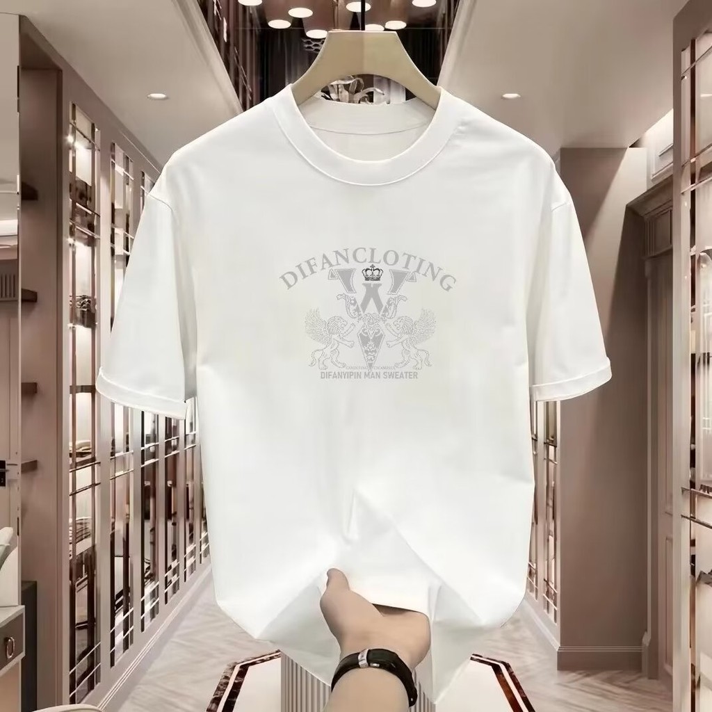 COD 2025A13 Heavyweight Pure Cotton 250g White Ink Print P22 White Black S-4XL new23 O2YQ