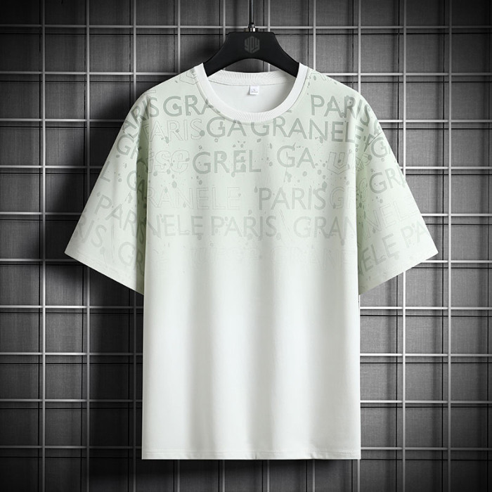 2025 NEW 2025M-8XL American Style Summer Short Sleeve T-Shirt for Men 2025 New Trendy Loose Fit Plus