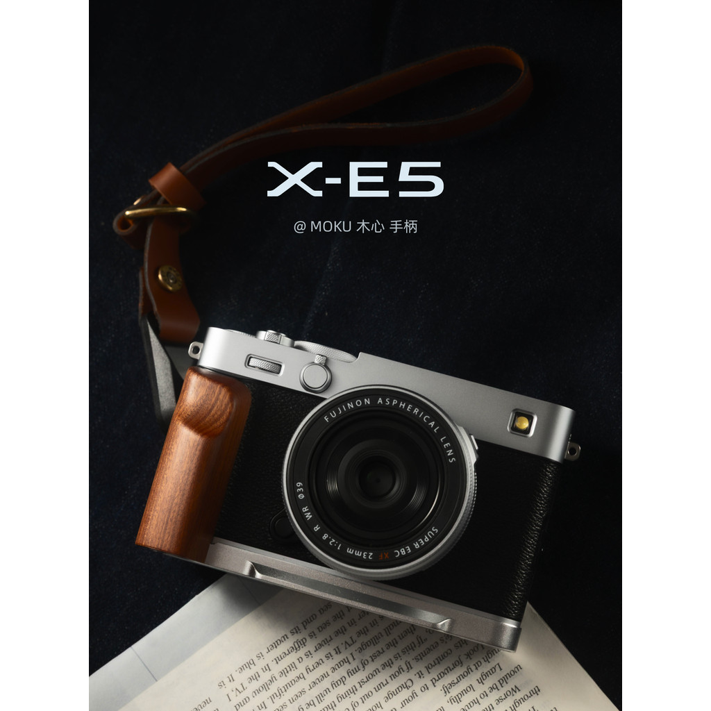 Fuji xe5 Handle Ultra-Light ประมาณ 75g Retro ไม้เนื้อแข็ง L-Shaped Grip ป้องกันกล้องอุปกรณ์เสริมไม้ 