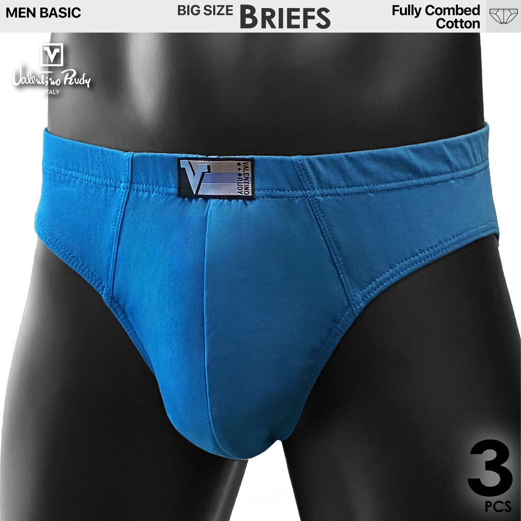 VALENTINO RUDY ชุดชั้นในชาย 3 ชิ้นผ้าฝ้ายหวีกางเกงในขนาดใหญ่ VRMB 635-3 (คละสี) Seluar Dalam Lelaki