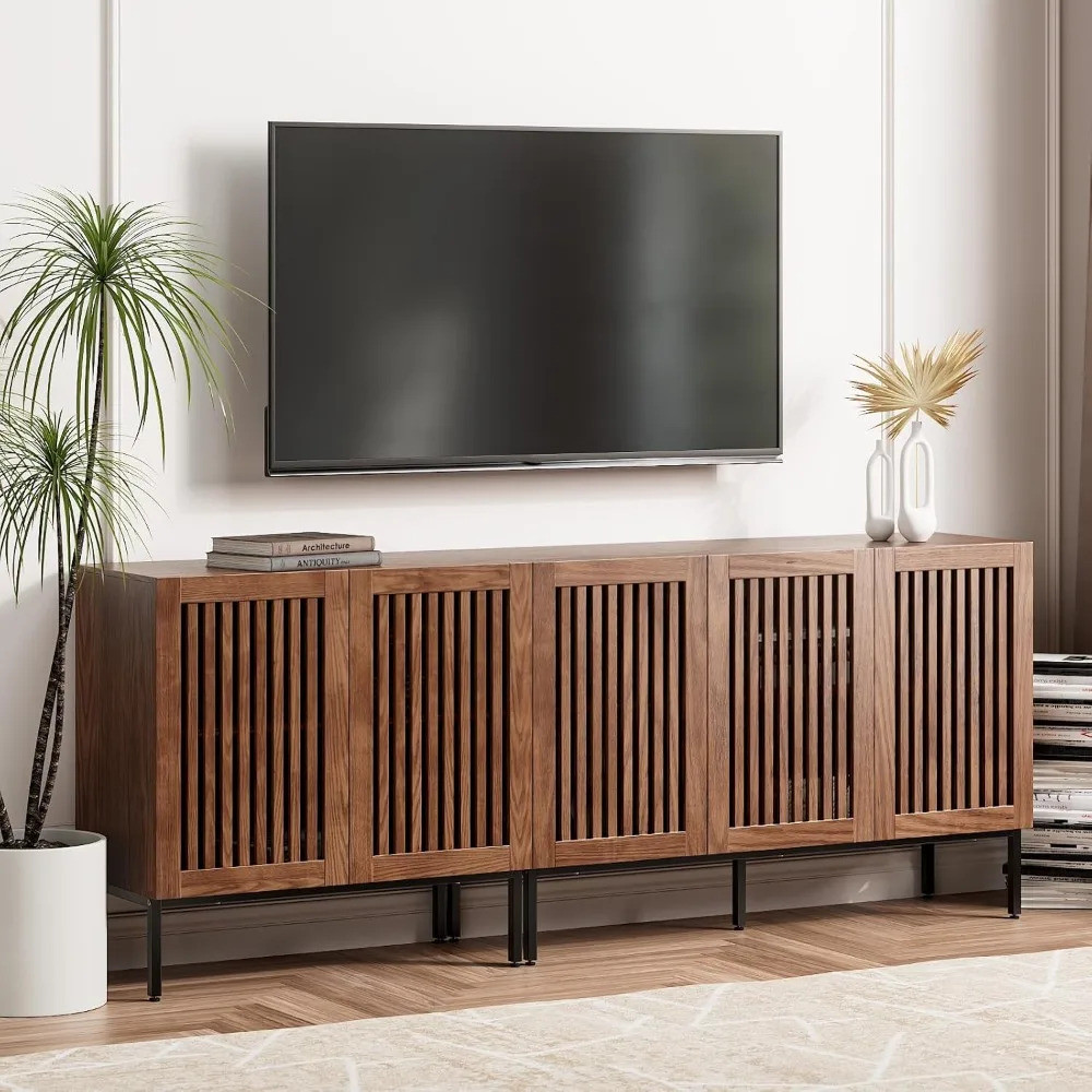 Cabinet.farmhouse ขาตั้งทีวีสําหรับทีวีสูงสุด 85 นิ้ว, 2 In 1 Entertainment Center Tv Console พร้อมต