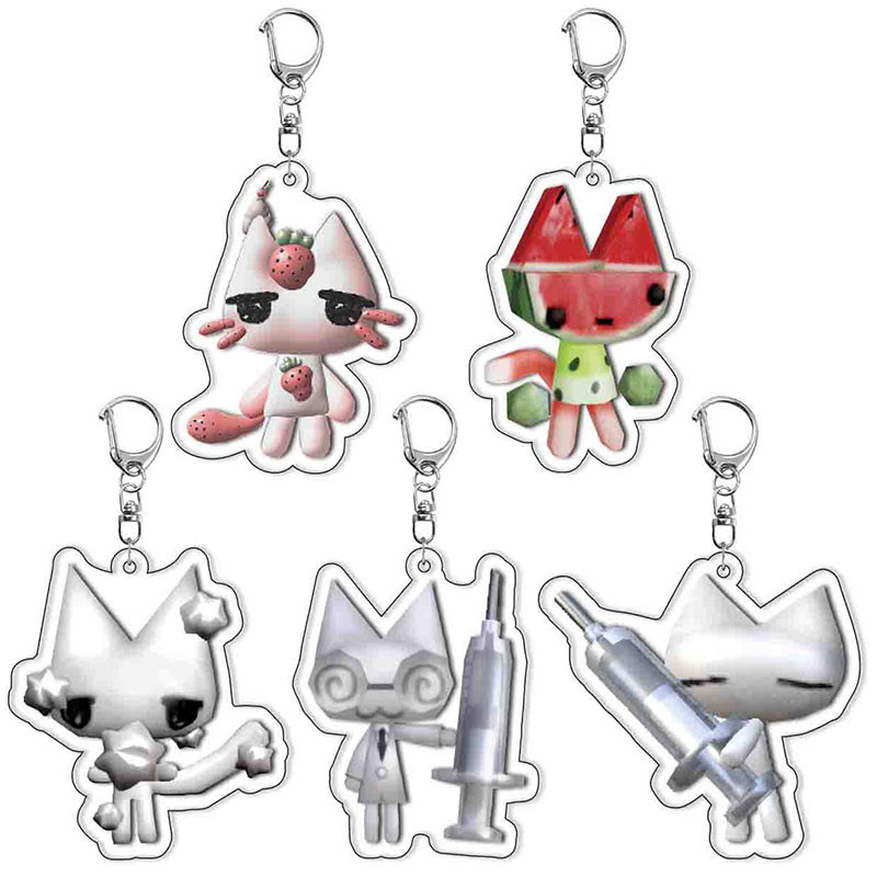 Inoue Toro น่ารักแมวพวงกุญแจสําหรับอุปกรณ์เสริมกระเป๋าการ์ตูนเกมจี้กุญแจรถพวงกุญแจแหวนพวงกุญแจคอสเพล