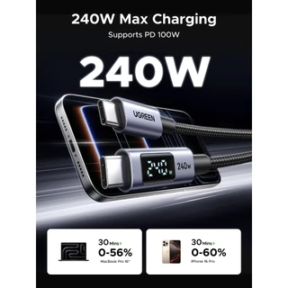 [ลดเหลือ 276] UGREEN Uno สายชาร์จ 240W USB-C to C รองรับ PD ชาร์จเร็ว สําหรับ iPhone 17 Series Samsung รุ่น L530