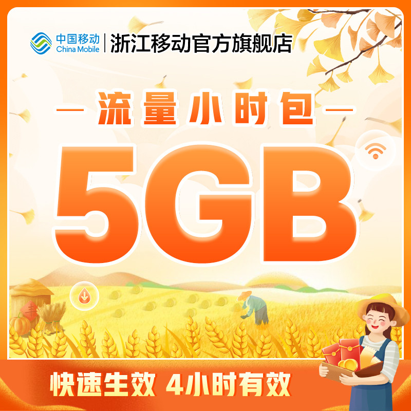 Zhejiang โทรศัพท์มือถือ Flow Fast Charge Flow Hour Pack 5GB National Flow Charge
