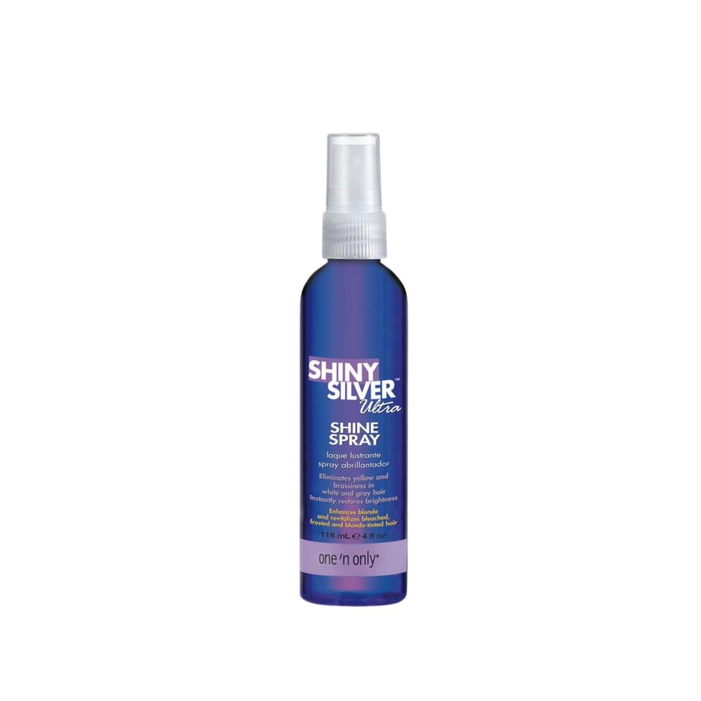 One n Only Shiny Silver Ultra Shine Spray - Purple Hair Shine Spray & Brightening Gloss พร้อม UV และ