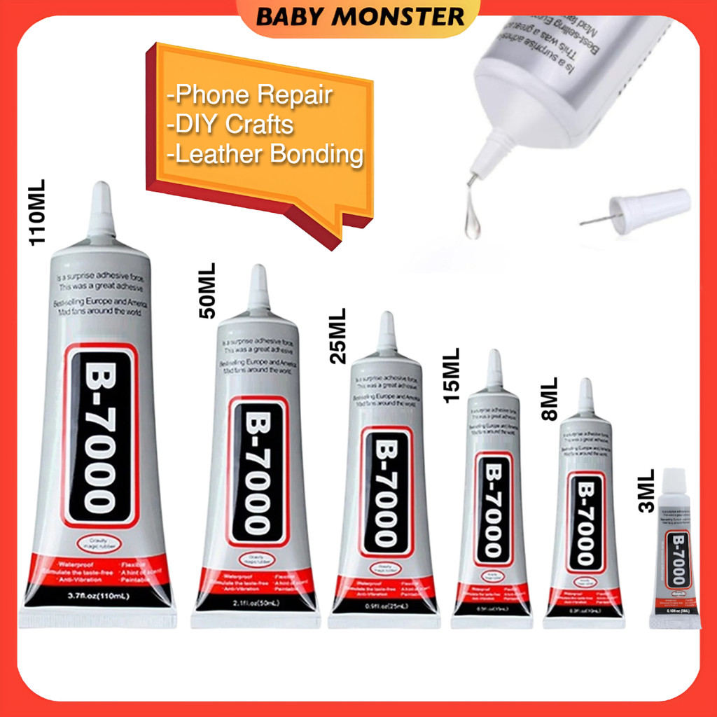 BMS B7000 Super กาวกาวโปร่งใสสําหรับซ่อมโทรศัพท์ DIY หัตถกรรมกันน้ํา Gam 110ML B7000 胶水