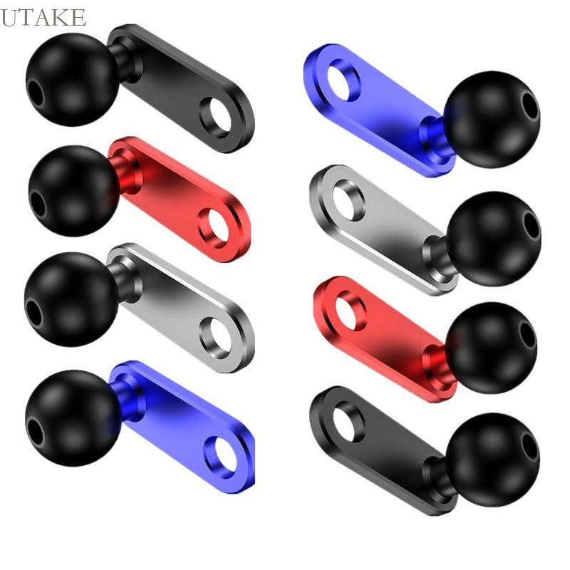 Utake สําหรับอะแดปเตอร์หัวยึดรถจักรยานยนต์จับบาร์คลิปหนีบกระจกยึดยึดอุปกรณ์เสริม