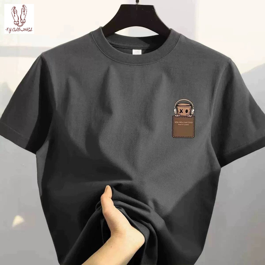 (จัดส่งตลอด 24 ชั่วโมง)เสื้อยืด oversize เสื้อยืดผู้ชาย เสื้อยืดแฟชั่นกีฬา เพลง Woodman สวมใส่สบาย