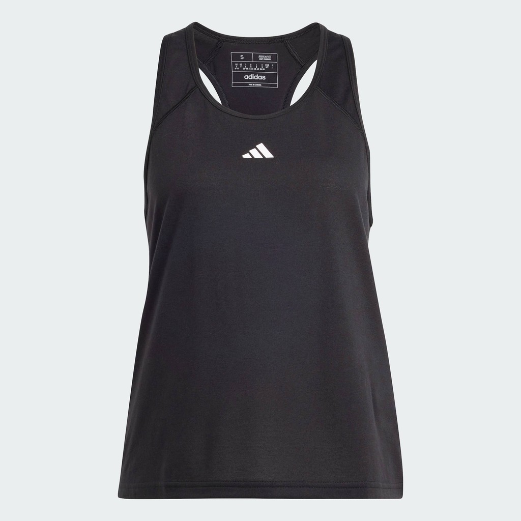 adidas Gym & Training เสื้อกล้ามเทรนนิงดีไซน์เว้าหลัง Train Essentials Minimal Branding ผู้หญิง สีดำ IN9171