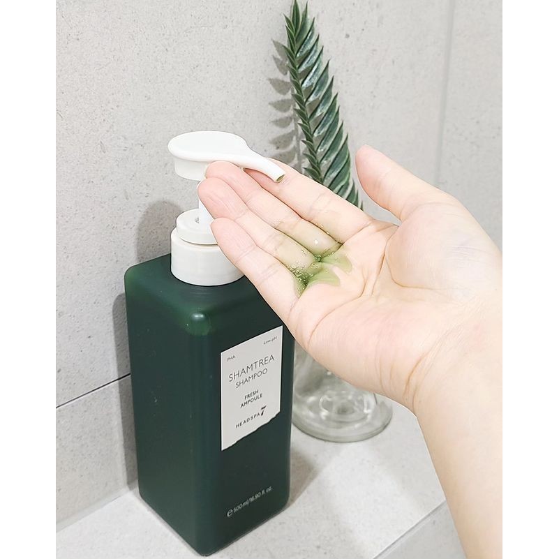 ✅พร้อมส่ง ถูกที่สุด ของแท้ (เขียว) HEADSPA7 SHAMTREA SHAMPOO FRESH AMPOULE 500 ml - รูปที่ 4