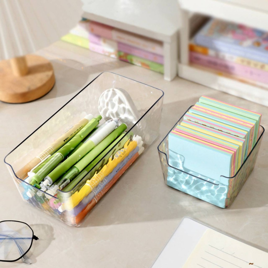 ฟรีSticker🎊 กล่องเก็บของ สไตล์มินิมอล กล่องโพสอิท ถาดใส่ของ กล่องใส่กระดาษโน๊ต - รูปที่ 3