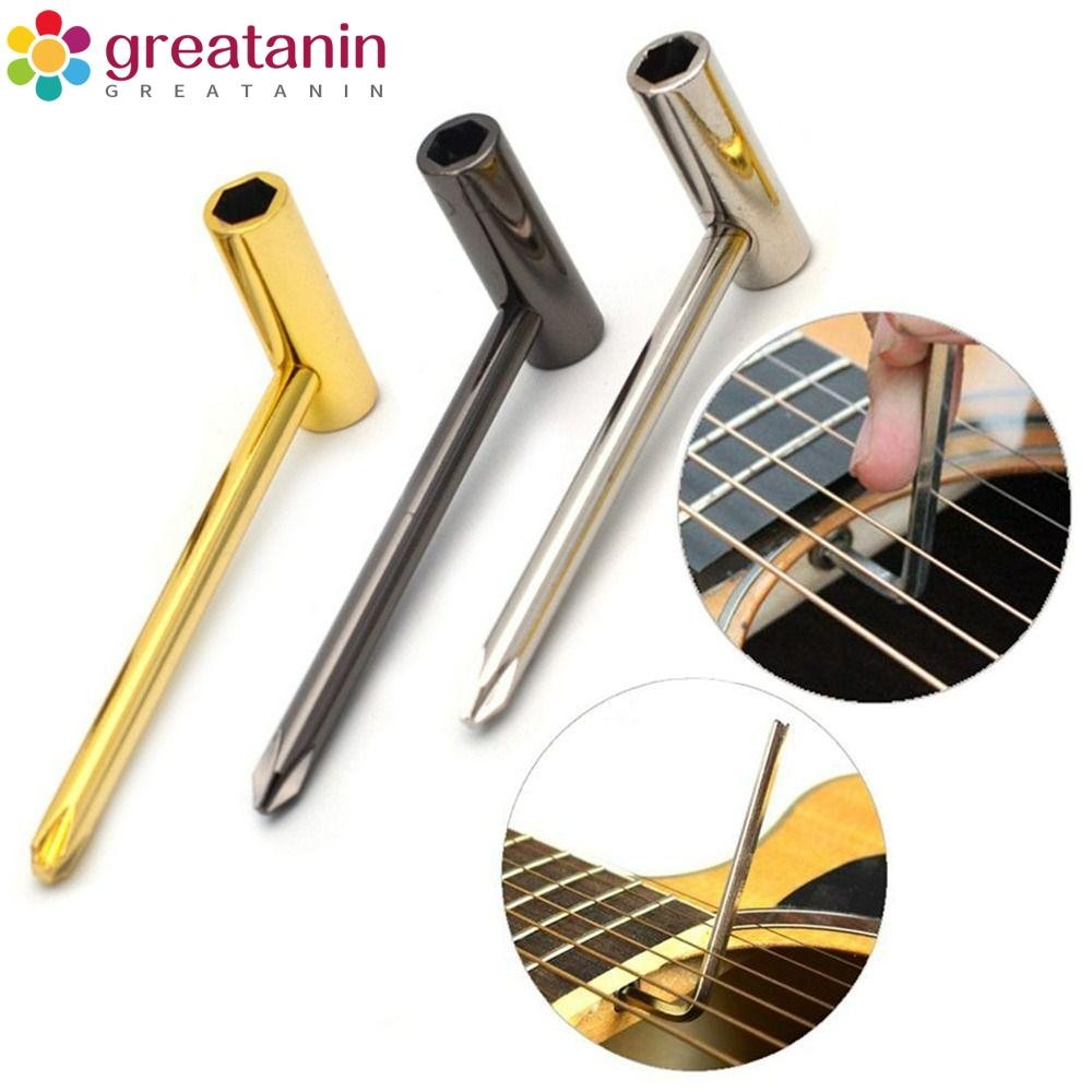 GREATIN ประแจก้านกีต้าร์ Truss, ประแจหกเหลี่ยมปรับคอ 6.35 มม., ประแจอัลเลนโลหะทนทานสําหรับ Taylor Ta