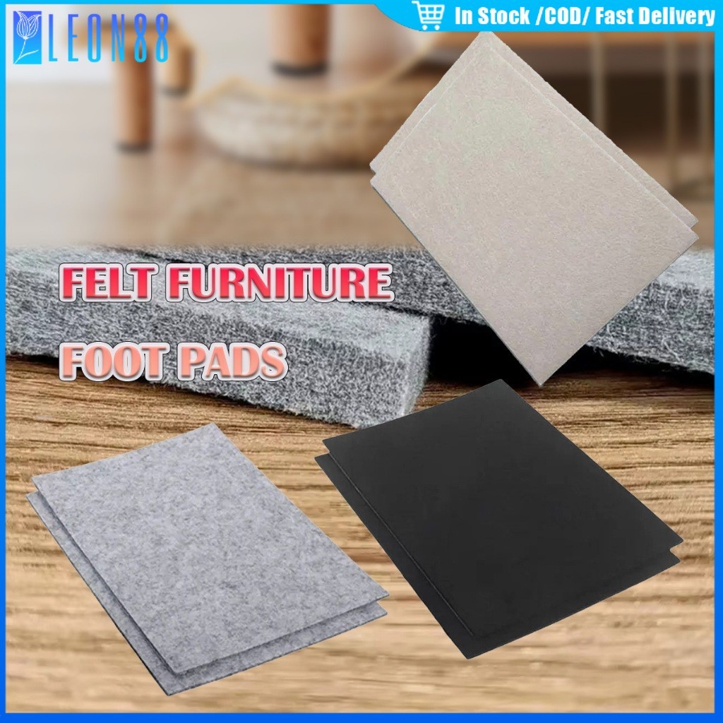 ของมาใหม่！แผ่นสักหลาดรองขาโต๊ะ 21*30CM ตัดเองได้ DIY เทป สักหลาดรองขาเฟอร์นิเจอร์ กันลื่น กันเสียง มีกาวในตัว
