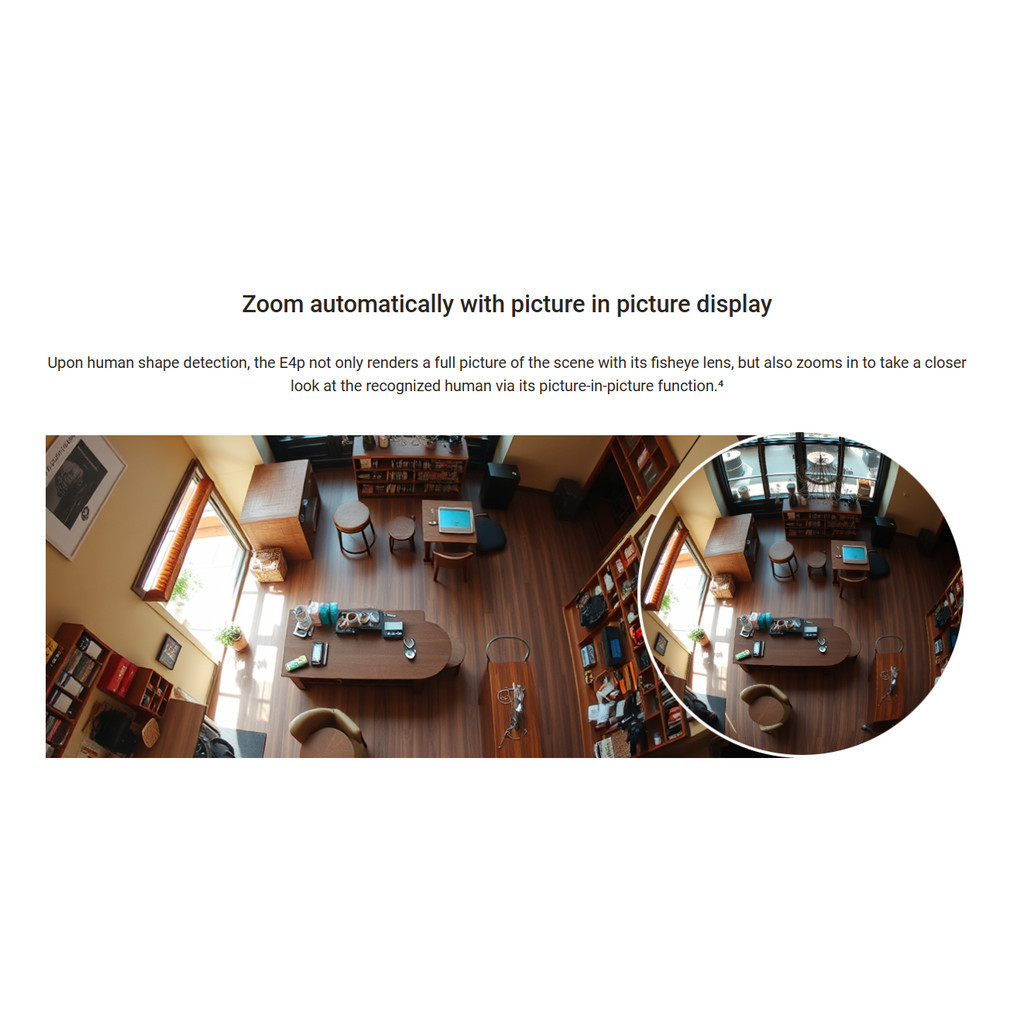 EZVIZ E4P 6MP Smart Wi-Fi Panoramic Fisheye Camera พร้อมดีไซน์ทันสมัย คมชัดไร้จุดบอด 360° - รูปที่ 5