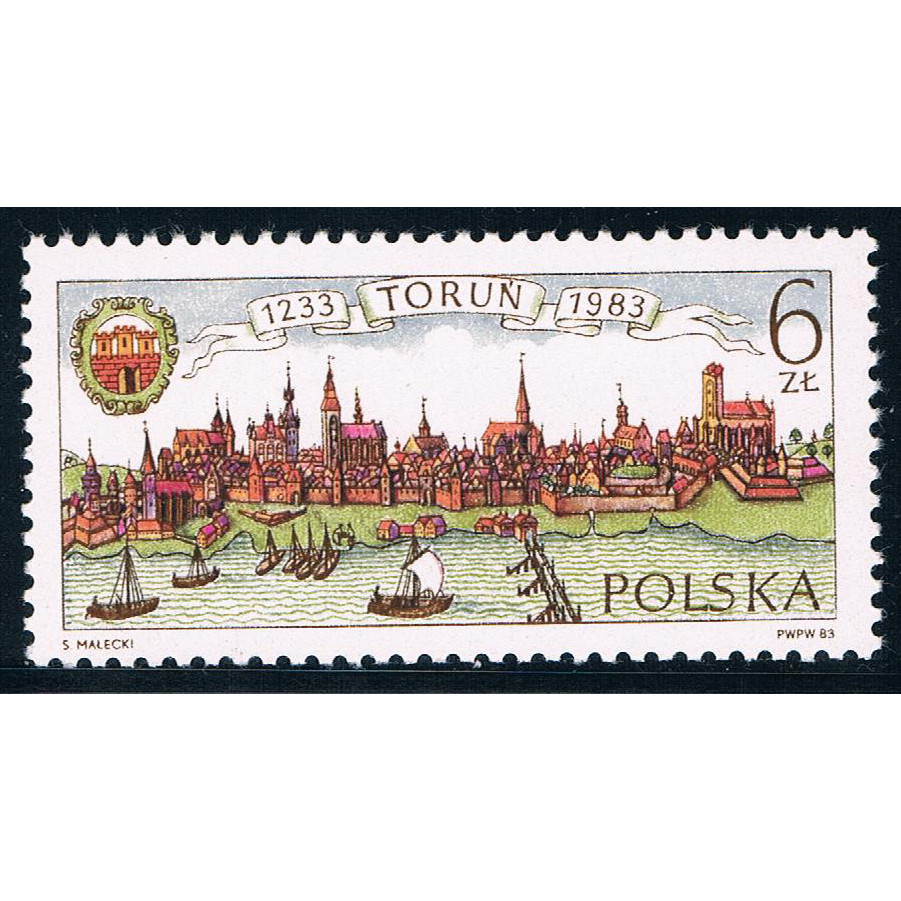 P D0809 Poland 1983 Toron Jiancheng 750 1 แสตมป์ต่างประเทศใหม่เอี่ยม 0706