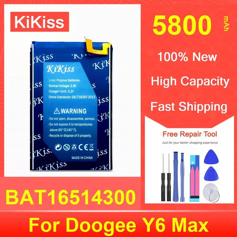 แบตเตอรี่โทรศัพท์มือถือประสิทธิภาพสูง BAT16514300 สําหรับ Doogee Y6 Max