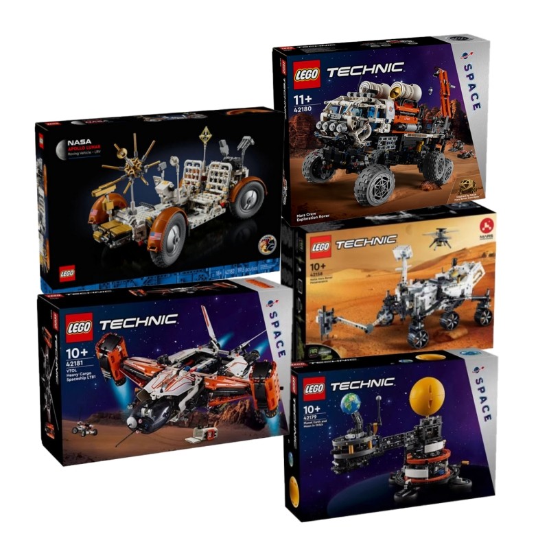 Lego Building Blocks Mechanical Set 42179 Moon Earth Track 42182 Mars Moon Detection Vehicle 42181 S