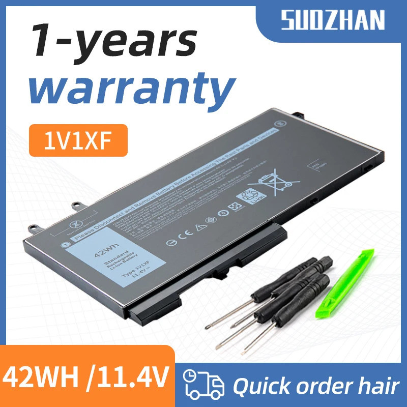 SUOZHAN 1V1XF แบตเตอรี่แล็ปท็อปสําหรับ Dell Latitude 5400 5410 5500 Precision 3540 3550 Inspiron 759