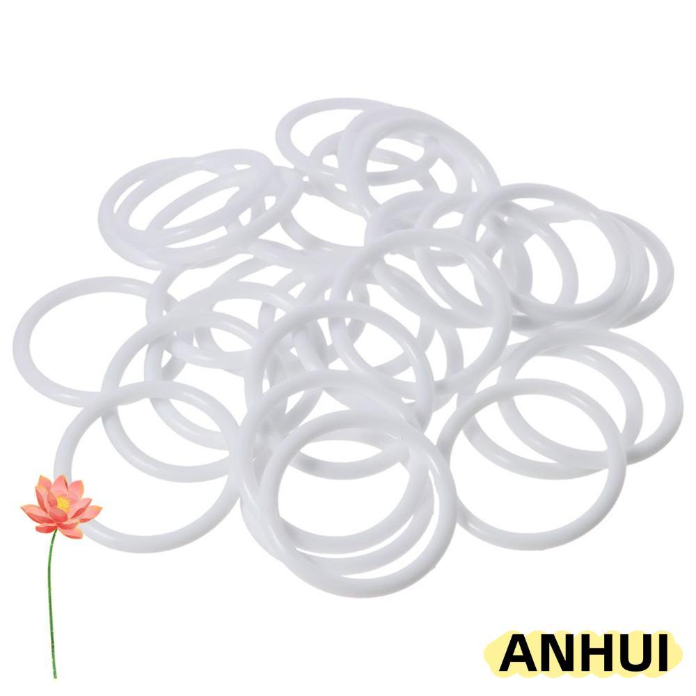 ANHUI 30 ชิ้นสีขาวแหวน Hoops, Dreamcatcher สีขาวแหวน Hoops, แหวนพลาสติก Hoops 60 มม.พลาสติกรอบ|สําหร
