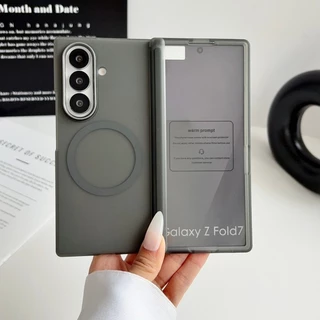 เคสโทรศัพท์แม่เหล็กพร้อมฟิล์มหน้าจอด้านหน้าสําหรับ Samsung Galaxy Z Fold 8 Z Fold 7 Z Fold 6 5 Matte Casing