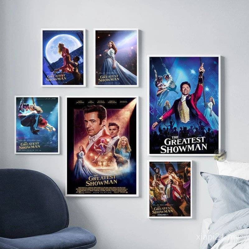 The Greatest Showman ภาพยนตร์ดนตรีผ้าใบ Wall Art ชุดโปสเตอร์สําหรับแฟนๆ Room Decor