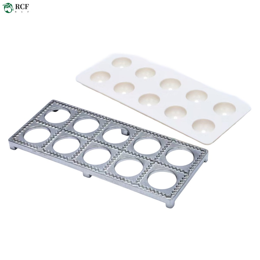 อลูมิเนียมอัลลอยด์ 10 หลุม Ravioli แม่พิมพ์ทนทานครัวเบเกอรี่เครื่องมือสําหรับ Homemade-Pasta