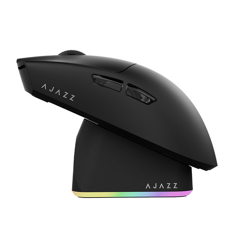 Black Jue AJ139PV3 เมาส์สําหรับเล่นเกมไร้สายสามโหมดขนาดกลางแฟลชขนาดใหญ่เมาส์สําหรับเล่นเกมฐานชาร์จ R