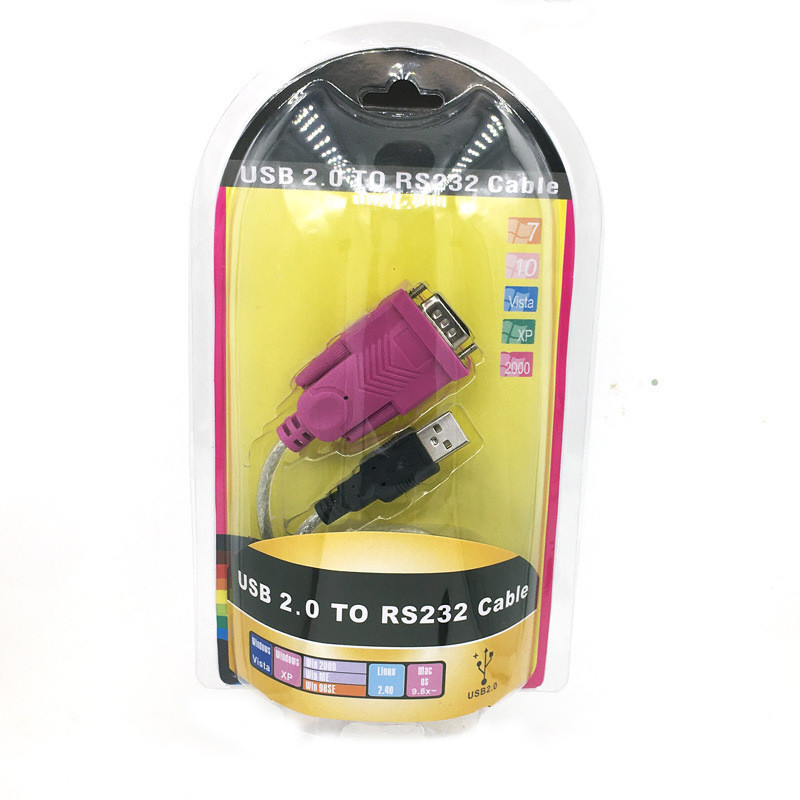 โรงงานขายตรง USB TO RS232 Universal DB9 Serial Port Cable USB TO RS232 9-Pin COM Port Cable
