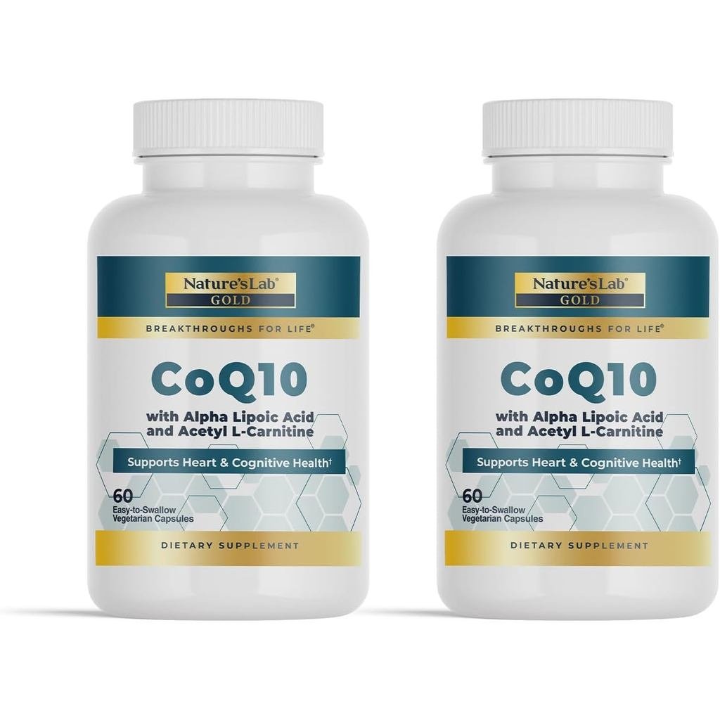Natures Lab Gold 2 Pack CoQ10 200mg + Alpha Lipoic Acid 300mg + Acetyl L-Carnitine HCl 500mg - อาหาร