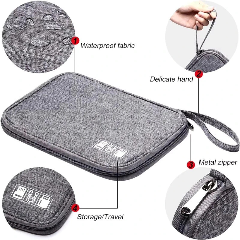 NNBILI Digital Gadget Storage Bag Organizer Case for USB Charger Phone Headphone thumbnail 4