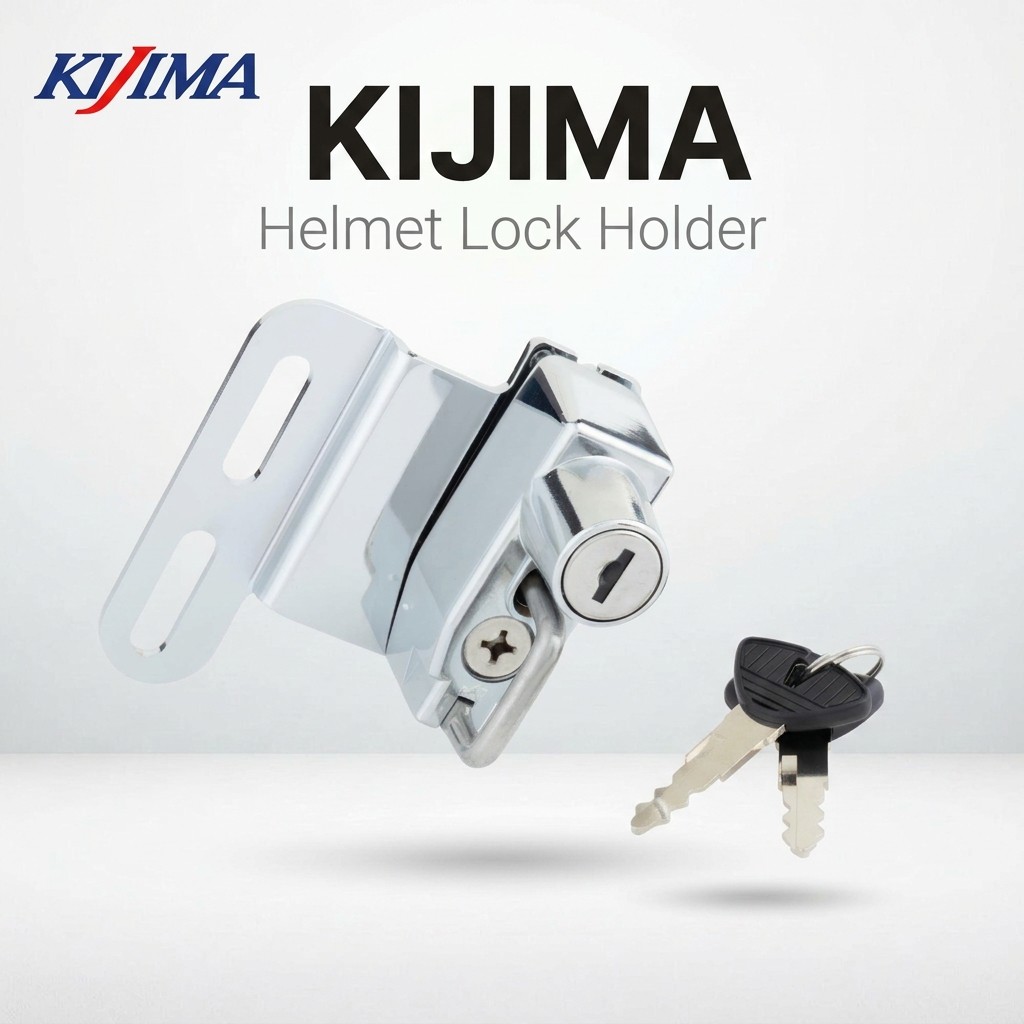 ที่ล็อกหมวกกันน็อกมอเตอร์ไซค์ Kijima เหล็ก กันขโมย | Kijima Motorcycle Helmet Lock Holder, Steel, An