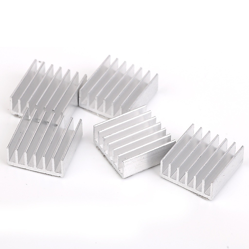 Heat Sink SMD อลูมิเนียมระบายความร้อนด้วยกาว ขนาด 15x15x5 mm