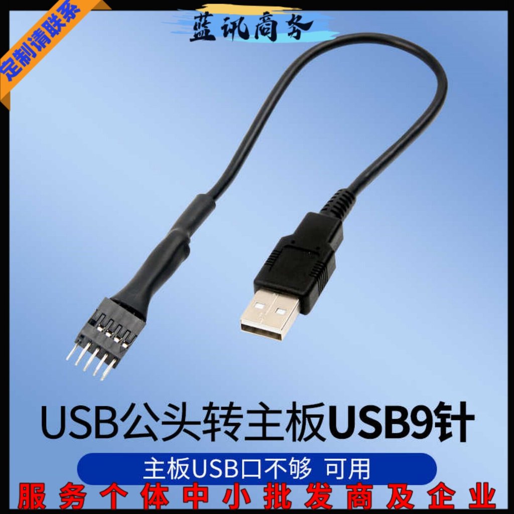 USB ชายกับเมนบอร์ด 9PIN 9 Pin 9P Pin Dupont อะแดปเตอร์สายแปลง