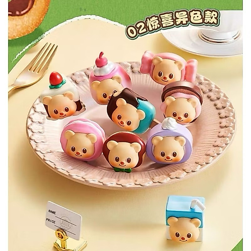 ( 1 จุ่มมี 3 ตัว ) Butter Bear Afternoontea แม่เหล็กติดตู้เย็น/ตั้งโชว์