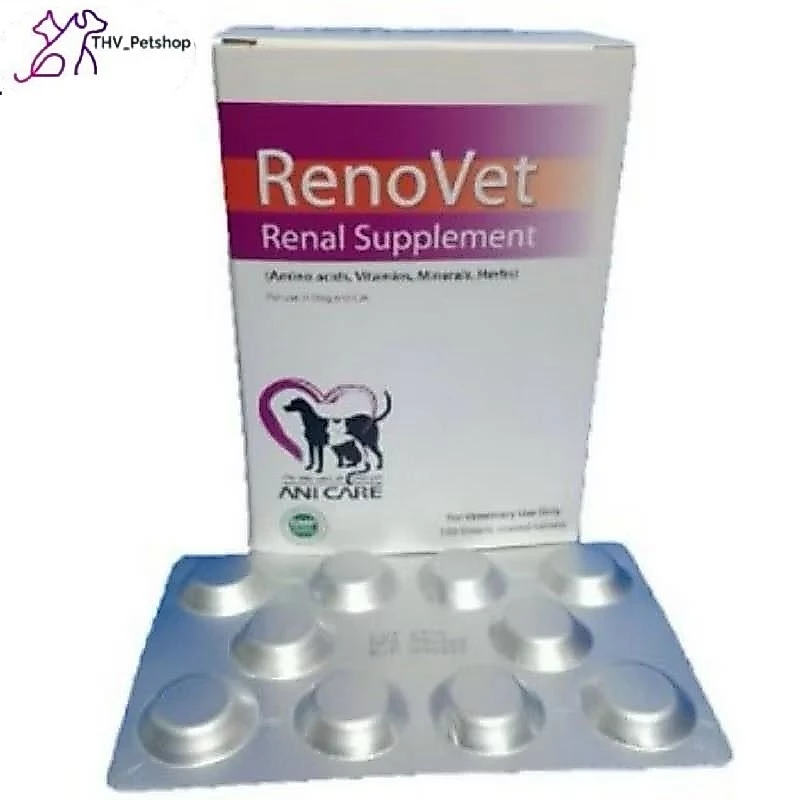 Renovet อาหารเสริมบำรุงไตของlสุนัขและแมว 100 เม็ด exp.250827