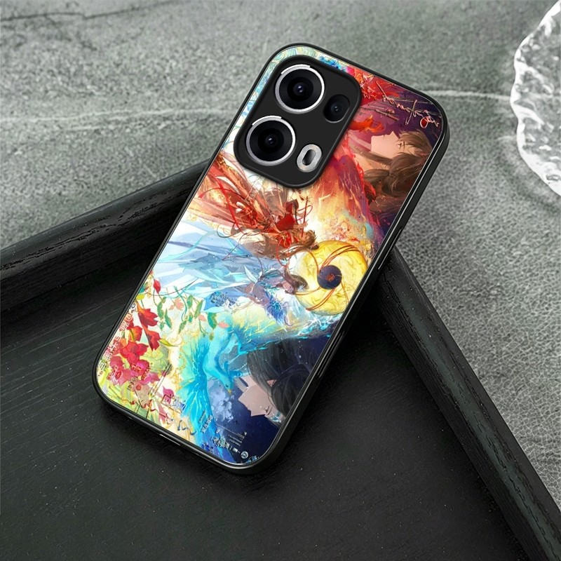 Tian Guan Ci Fu (8) เคสโทรศัพท์แก้วสําหรับOppo A6X A52 A54 A74 4G A79 5G A94 AX7 Reno 11 12 13 11F 1