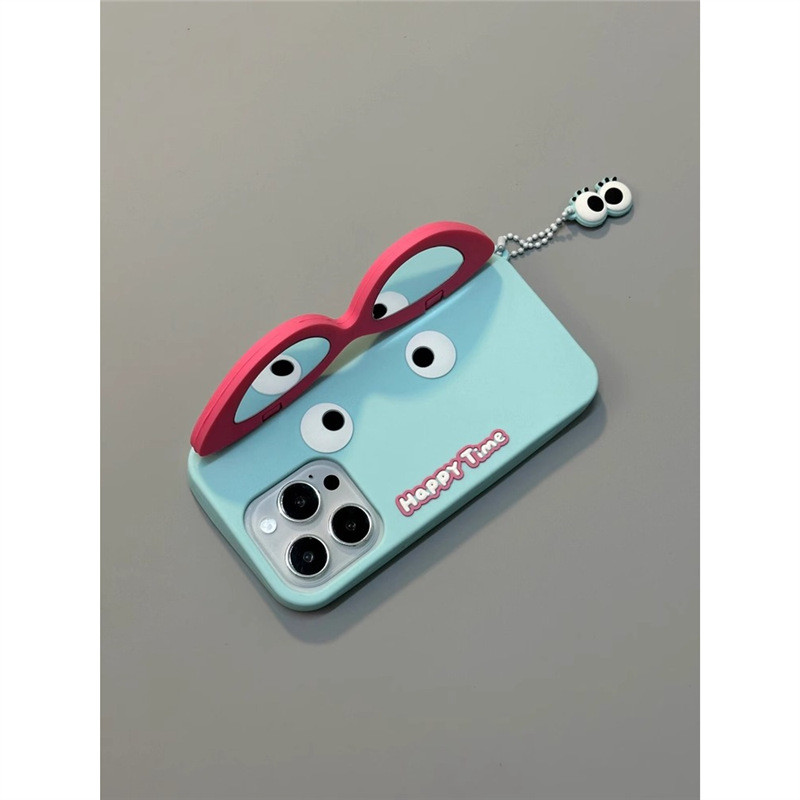 Apple 15Phine Niche Case 14 Brackets เคสป้องกันตลก iphone15pro แว่นกันแดดที่เหมาะสม Emoticon