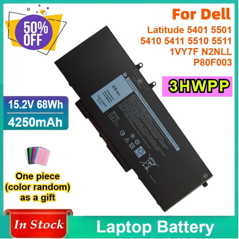 3HWPP แบตเตอรี่แล็ปท็อปสําหรับ Dell Precision 3541 3550 3551 สําหรับ Dell Latitude 5401 5501 5410 54