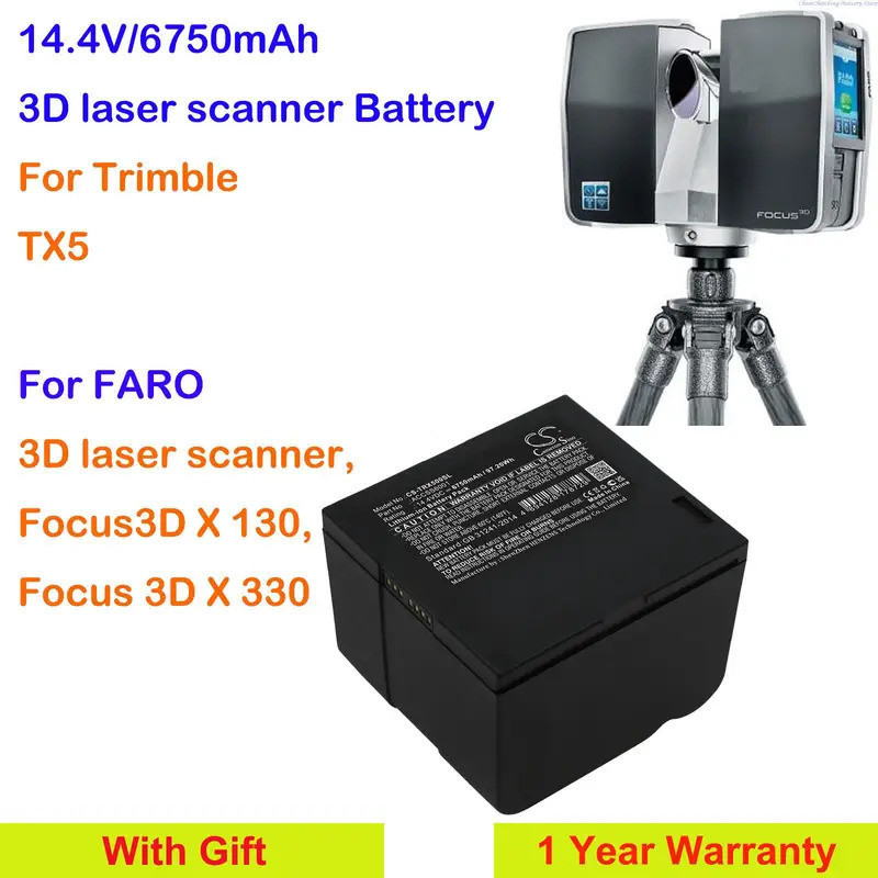 Cameron Sino 6750mAh แบตเตอรี่ ACCSS6001 สําหรับ FARO 3D เลเซอร์สแกนเนอร์, Focus3D X 130, Focus 3D X