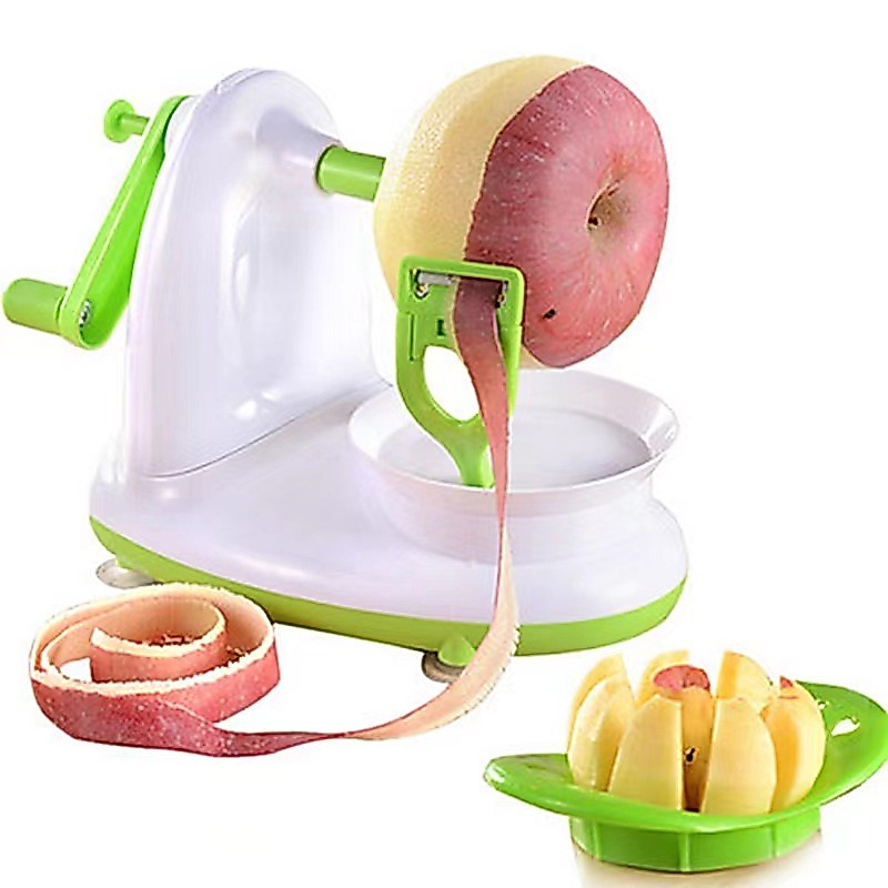 3 in 1 Hand-cranked Apple Peeler ผลไม้อเนกประสงค์ Apple Peeling Machine w/ ใบมีดสแตนเลส Apple Slicer Corer Cutter