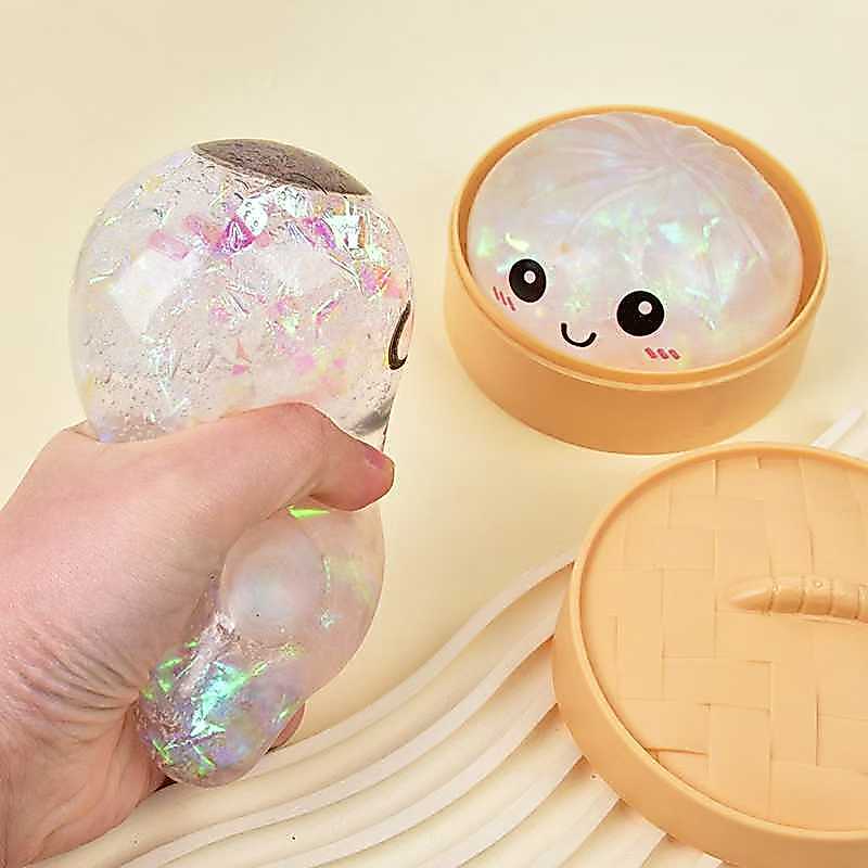 NeeDoh สีสันน่ารัก Buns Pinch ของเล่น Soft Sensory Squeeze ของเล่นสําหรับผ่อนคลายความเครียดบรรเทา Ball ของขวัญที่ยอดเยี่ยมสําหรับ Party Favors