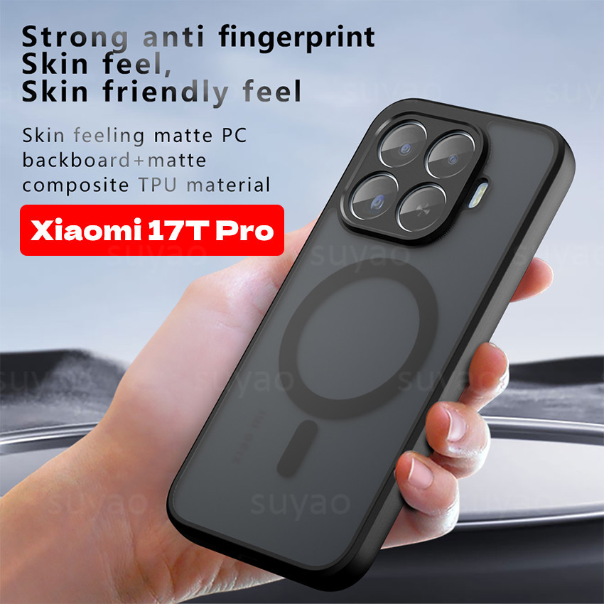 T THAA เหมาะสําหรับ Xiaomi 17 T Pro 17 T Pro Xiaomi 17 T Pro 20 26 แม่เหล็กโปร่งแสง Matte เคสโทรศัพท