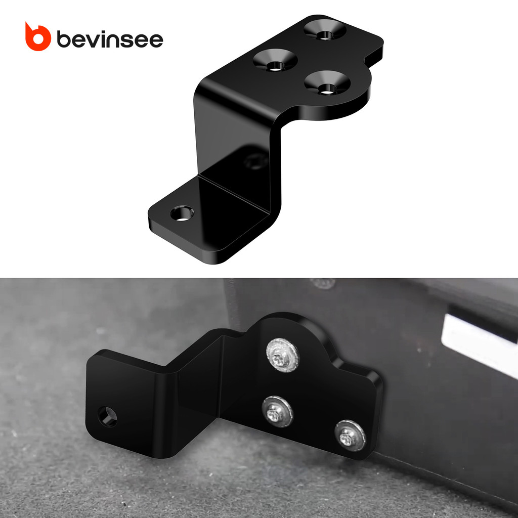 BEVINSEE เหล็กซับวูฟเฟอร์สําหรับ Jeep Wrangler JK 2007-2010, สีดําเคลือบแป้ง Sound Bar Mount