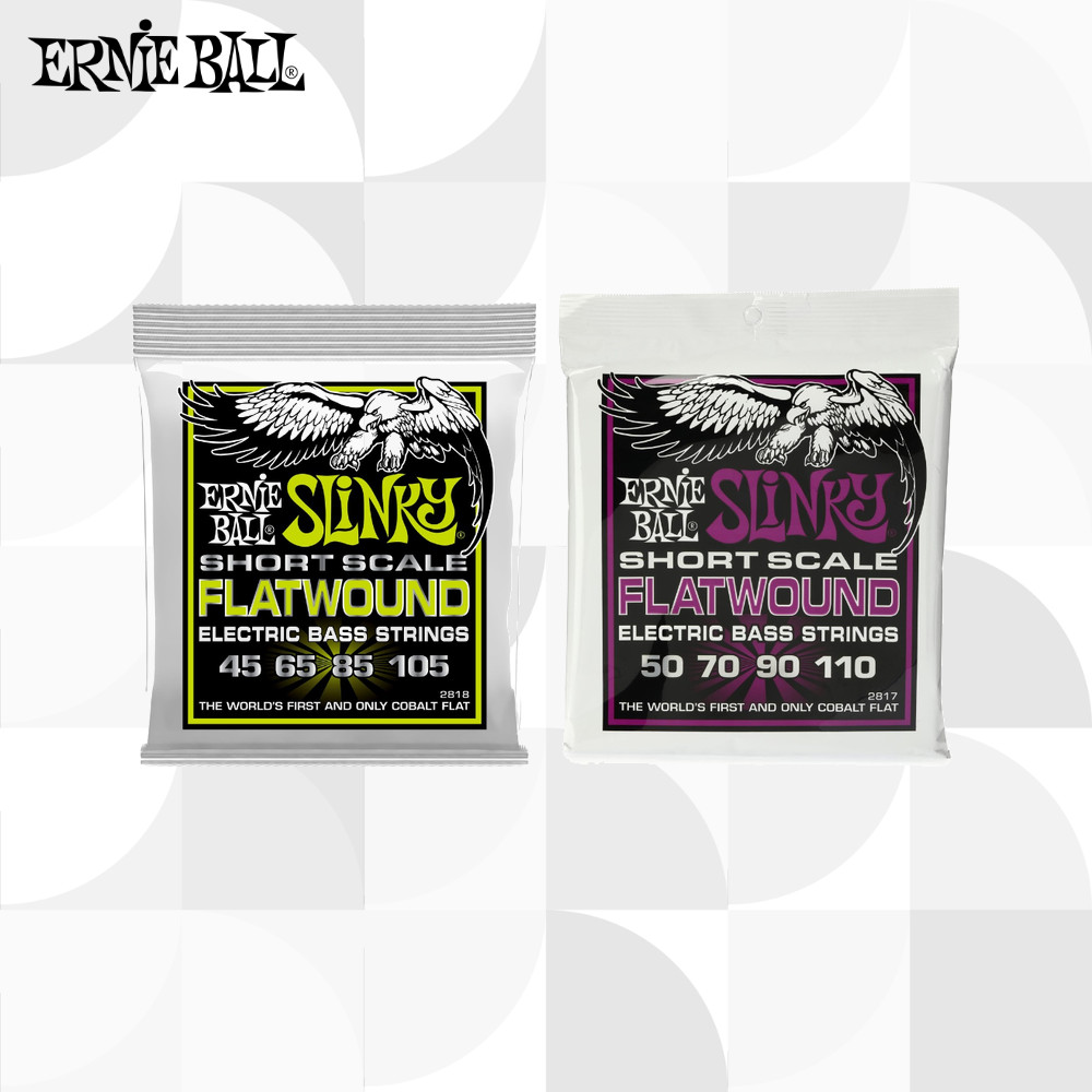 ERNIE BALL Slinky Flatwound Short Scale 2818/2817 Regular Slinky/Power Slinky Bass Strings สายเบส【ส่