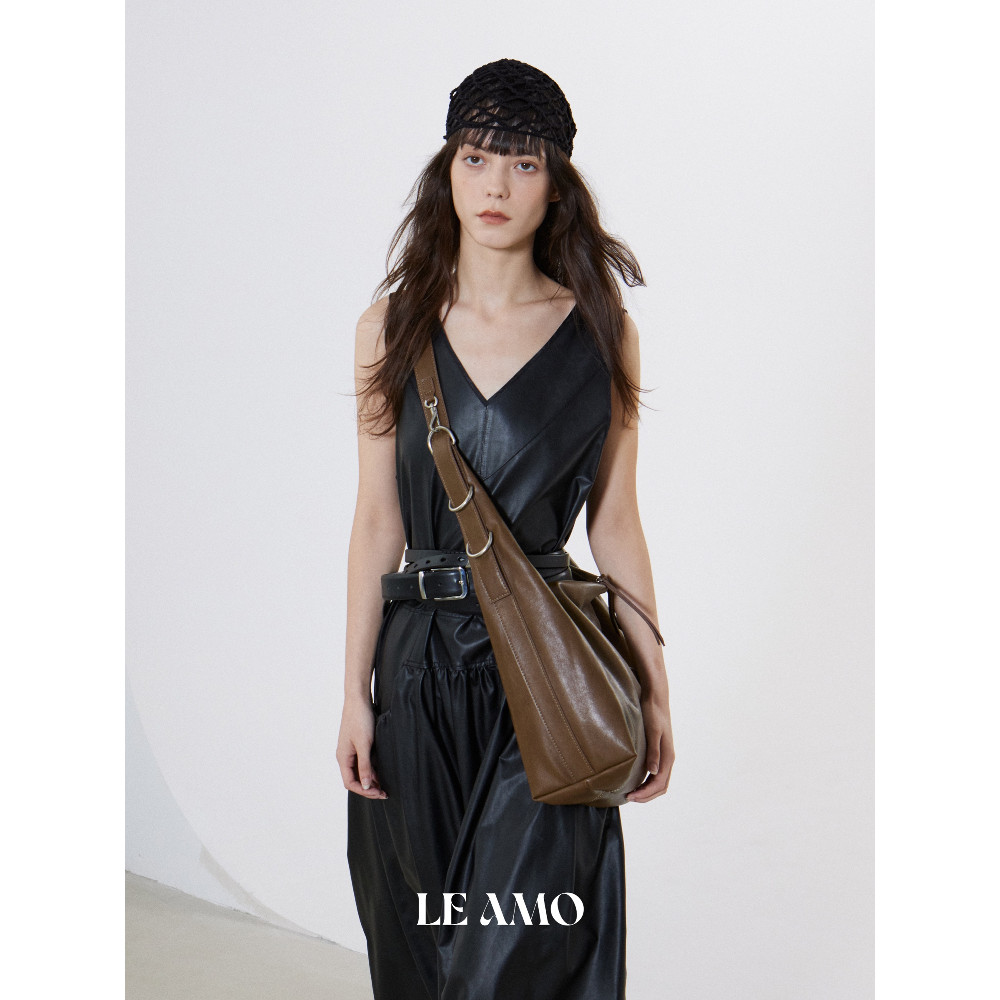 เล AMO | Original Metal Buckle Design ความจุขนาดใหญ่ Daily Commuter Simple Computer Bag Tote Stray B
